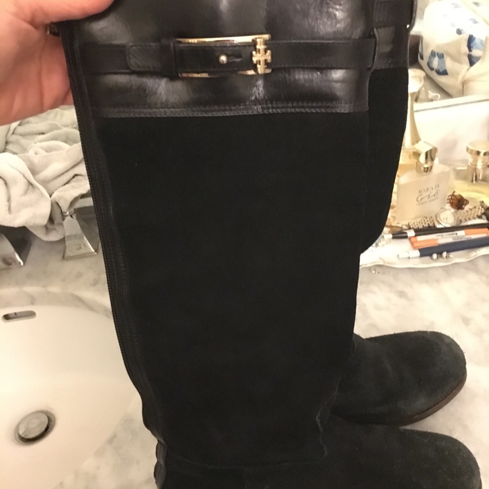 TORY BURCH suede black boots